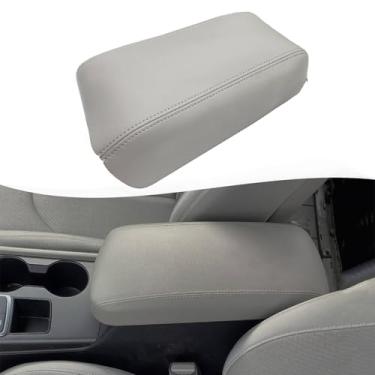 Imagem de KBH Cobertura de apoio de braço para console central para Hyundai Sonata 2015-2019, acessórios de substituição da tampa do console médio, couro de vinil, antiarranhões, cinza