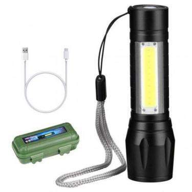 Imagem de Mini Lanterna Tática Led Recarregável Usb Com Zoom B-max8400