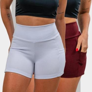 Imagem de KIT2 Bermuda Feminina Legging pra Atletismo Corrida Academia com Dois 