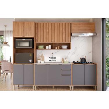 Imagem de Módulo Cozinha MGM Divina 5 Peças C5P177 Cinamomo/Titanium-MGM