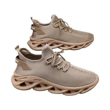 Imagem de Tênis Esportivos Masculinos Pretos Respiráveis E Leves Em Malha Para C