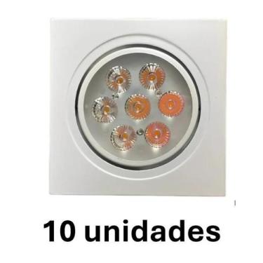 Imagem de Kit 10 Lâmpadas Spot Led 7W Embutir Alumínio Luz Branco Frio - Ledeal