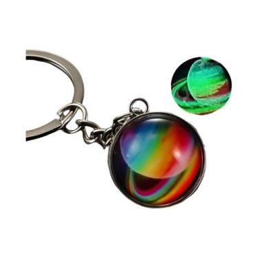 Imagem de Chaveiro Luminoso Do Sistema Solar Que Brilha No Escuro, Galáxia, Nebu