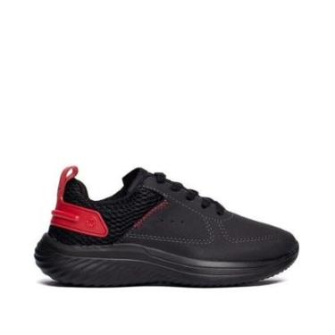 Imagem de Tênis Infantil Molekinho Napa Floather Preto/vermelho-Masculino