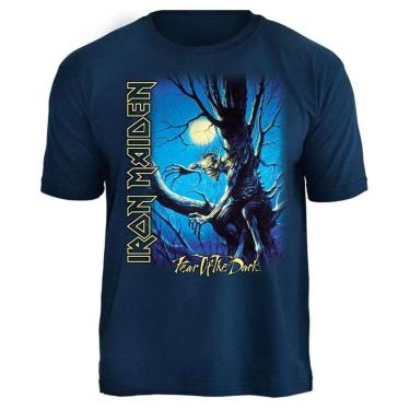 Imagem de Camiseta Stamp de Banda Iron Maiden em Algodão Manga Curta Gola Redonda Oficial-Unissex