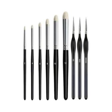 Imagem de 6 Conjuntos De Pincéis Secos E 11 Pincéis Micro Para Pintura Com Cerda