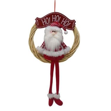 Imagem de Guirlanda Com Papai Noel Varsovia 60x34x5cm Unico/unico - Niazitex, Ún