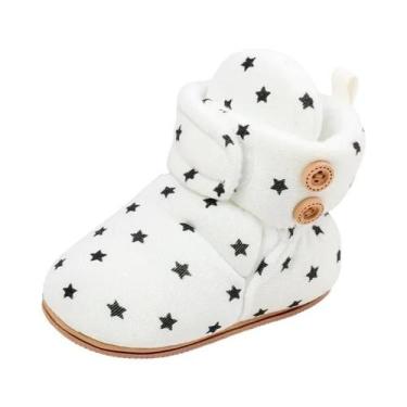 Imagem de Botas Infantis Para Bebês, Sapatos Quentes De Inverno, Sapatos Sólidos