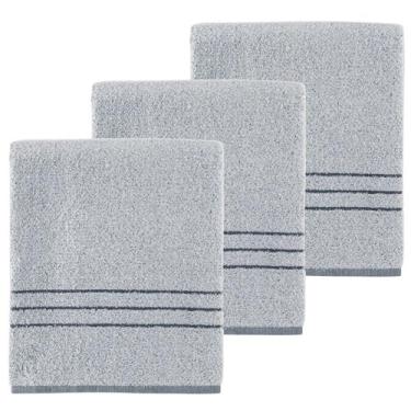 Imagem de Kit 3 Toalhas de Banho Piscina Teka Roma 70 X 135 cm, Cinza