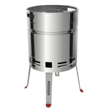 Imagem de Churrasqueira a Carvão TCP 400 Portátil em Aço Inox com Grelha e Bandeja para Brasa Ino...