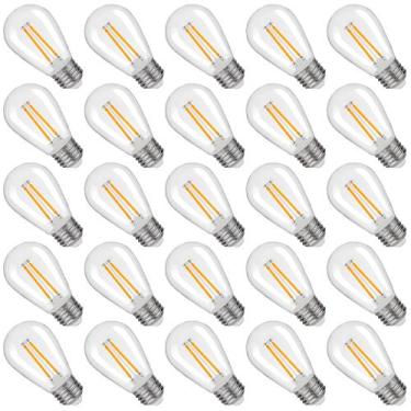 Imagem de Lâmpadas LED Austin Coast S14 2W, pacote com 25, branco quente