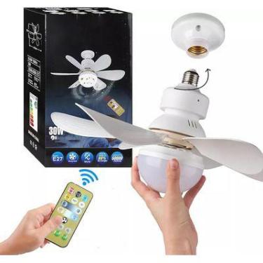 Imagem de Super Ventilador De Teto 30w Com Lâmpada Led Controle Para Bocal E27 P