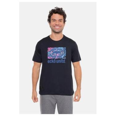 Imagem de Camiseta Ecko Untd  Masculina Neuro Preta, G, Preto