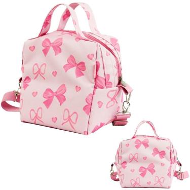 Imagem de Bolsa Térmica Lancheira Sabra Lacinho em Tecido Poliéster 21cm X 23cm X 16cm Estampa Infantil
