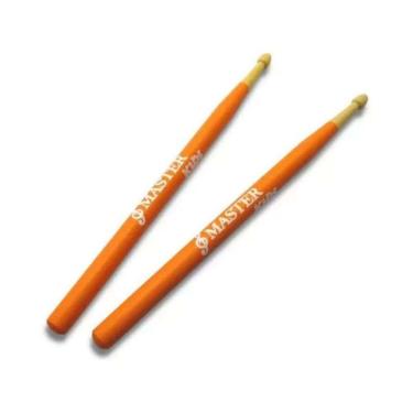 Imagem de Baqueta Infantil Par Master Kids Colors Laranja Liverpool