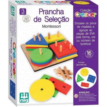 Imagem de Brinquedo Pedagógico Madeira Prancha De Selecao 16 Peças - Nig Brinque