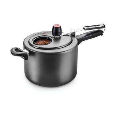 Imagem de Panela de pressão mta 4.5l antiaderente com visor de vidro na cor graf