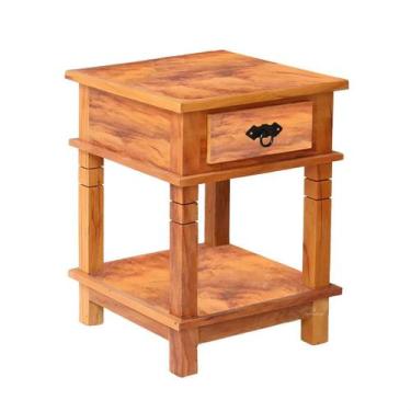 Imagem de Mesa Cabeceira 40 cm 1 Gaveta Madeira Maciça MHM - MHM MOVEIS BRASIL