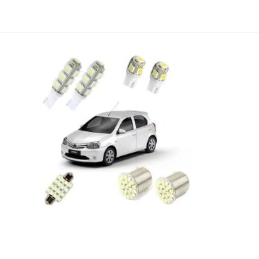 Imagem de Kit Lâmpada Led Toyota Etios Luz Super Branca Tipo Xenon