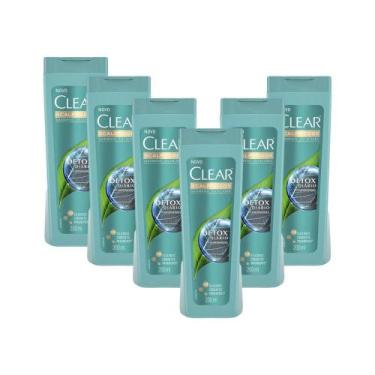 Imagem de Kit 6 Shampoos Anticaspa Clear Detox Diário 200ml