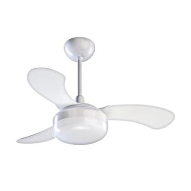 Imagem de Ventilador De Teto Com Luminária 130W 220V Petit Com 3 Pás Branco - Ve