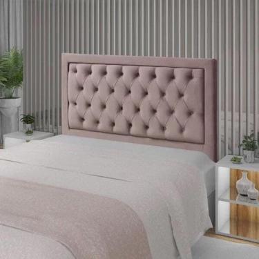 Imagem de Cabeceira Estofada Queen Baronesa Veludo Rose