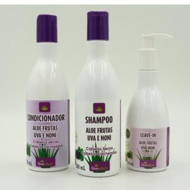 Imagem de Aloe Frutas Kit Com 01 Shampoo 300ml + 01 Condicionador 300ml + 01 Lea