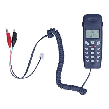 Imagem de Telefones fixos com fio, display LCD de 16 bits, telefone de mesa com fio, telefone montável na parede com reconhecimento automático para centro de atendimento do banco do escritório do hotel em casa