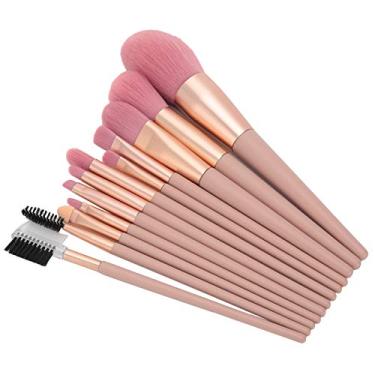 Imagem de Conjunto de pincéis de maquiagem, 12 peças/conjunto de pincéis ecológicos, resistentes ao desgaste, portáteis e duráveis, pincéis de cosméticos para mulheres, uso doméstico