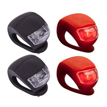 Imagem de 4 Pcs luzes brilhantes sinalizador para bicicleta sinalizador bicicleta acessorios bike luzes de bicicleta lâmpada de bicicleta à prova d'água luz de bicicleta Bateria