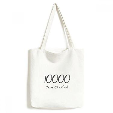 Imagem de 10.000 anos de idade menina sacola de lona sacola de compras casual bolsa