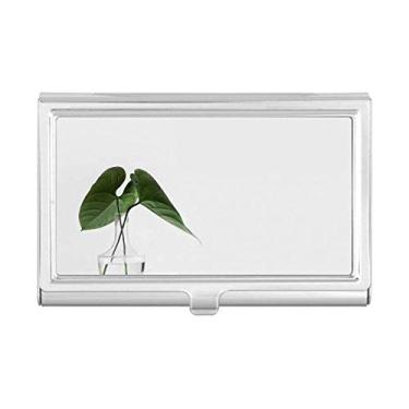 Imagem de Simpol Porta-cartões de visita com foto natureza de folhas verdes