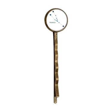 Imagem de Taurus Constelação Signo Zodíaco Retro Metal Hair Bobby Pin Headwear