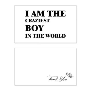 Imagem de Cartão de agradecimento I Am The Craziest Boy Birthday Paper Greeting Wedding Repreciation