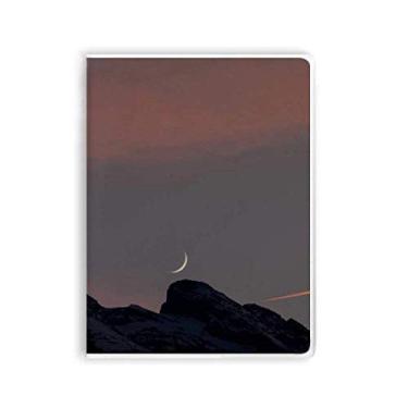 Imagem de Diário de capa macia Moon Mountain Sky Art Deco para presente moderno