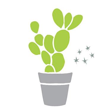 Imagem de Stencil de Acetato para Pintura OPA Simples 15 x 20 cm - 2497 Plantas Cactos