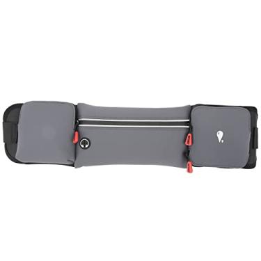 Imagem de Tbest Cinto de corrida, bolsa de cintura de corrida, cinto de hidratação, suporte para garrafa de água, impermeável, para caminhadas, escaladas, esportes ao ar livre, fitness (cinza)
