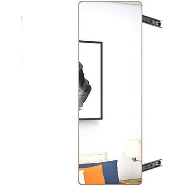 Imagem de Armário Com Espelho De Corpo Inteiro Retrátil Push-pull Armário De Espelho Giratório Deslizante Dobrável Embutido Com Espelho De Corpo Inteiro Retrátil Invisível Extraível,Pleasant63