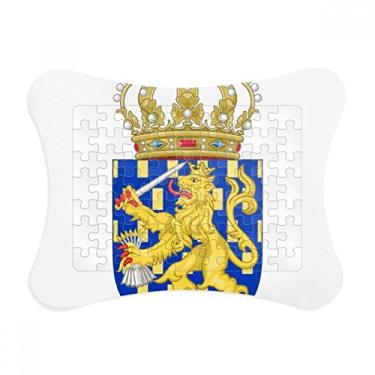 Imagem de Moldura de quebra-cabeça Nederlands Europe com emblema nacional para decoração de imagem