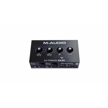 Imagem de M-Audio Interface de Áudio USB M-Track Duo | 2 Canais, 2 Entradas Combo XLR/Line, Pré-Amplificadores Crystal, Phantom 48V, Direct Monitor, Saída RCA e Fone, Compatível com PC e Mac iOS