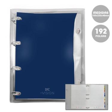 Imagem de Fichário Colegial Vision Azul 4 Fechos 192Fls Dac