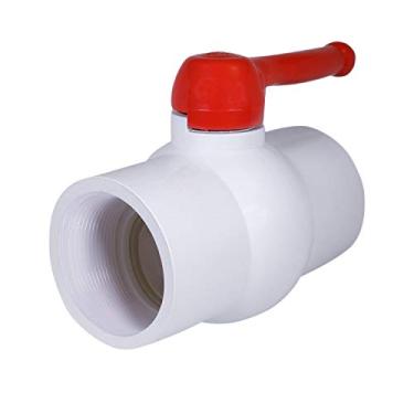 Imagem de Midline Valve Válvula esférica de PVC, cabo em T, desligamento de água, 7,62 cm, plástico FIP (482U300), branco