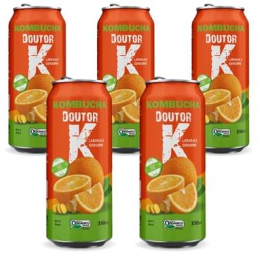 Imagem de 5x Kombucha Laranja e Gengibre 350ml Doutor K