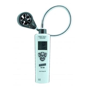 Imagem de Termo Anemômetro Digital Escala 0,60 A 30M/s Data Hold Sensor Flexível Tad-800 Portátil Instrutherm Estojo Certificado