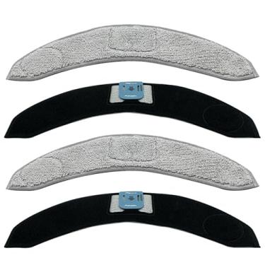 Imagem de HMHAMA Pacote com 4 almofadas de esfregão de substituição para iRobot Roomba Combo j7/ j7 +/j9+ acessórios de aspirador de pó robô, almofadas de refil de limpeza de microfibra, almofada lavável para