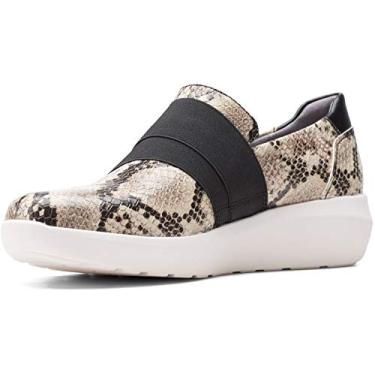 Imagem de Clarks Mocassim feminino Kayleigh River, Cobra sintética Taupe, 36