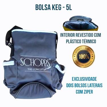 Imagem de Bolsa Térmica para chopeiras Vacuum ikeg/Schopps - 5 Litros (Cinza)