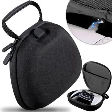 Imagem de PlayRealm Travel Case Rechargeable by Cable Compatible with PS5,PS4,Xbox Series/One, Switch Pro Controller (Black)