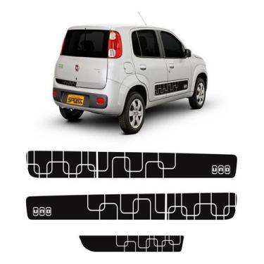 Imagem de Faixa Lateral E Traseira Fiat Uno Vivace Evo 2012 Preto - Resitank