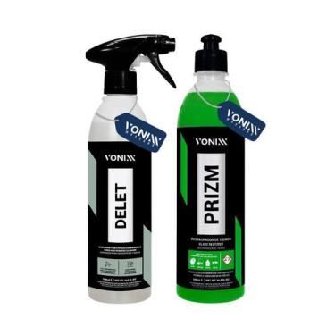 Imagem de Kit Prizm Restaurador de Vidros Delet Limpa Pneus Borrachas - VONIXX